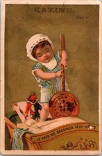 Antique Victorian Trade Card Advertising Kazine Washing Powder Koster New York