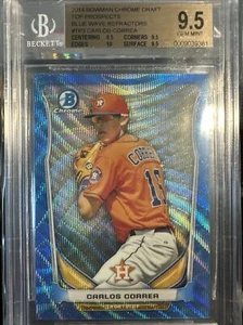 Carlos Correa 2014 Bowman Chrome Draft Blue Wave RC PSA 10 Astros - Picture 1 of 1