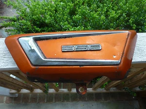 Yamaha 350 R5 cubierta lateral derecha cáscara de naranja quemada metal - Imagen 1 de 6