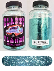 Blakes Metal Flake .015  Light Ice Blue Hot Rod custom automotive 5oz jar - Picture 1 of 2