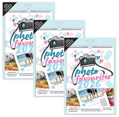 ‎DESIGN GROUP 3 x A4 Photo Calendar 2026 Make Your Own Personalised Unique Gift Add Pictures