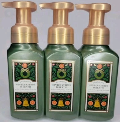 3 BATH & BODY WORKS WINTER CITRUS WREATH GENTLE & CLEAN FOAMING HAND SOAP 8.75.. - Image 1 of 4