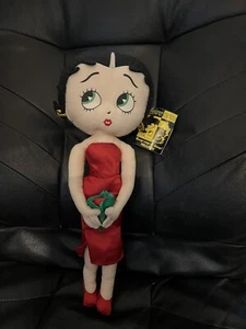 NWT. Betty Boop Roses Are Red By Kellytoy 16.5” Cloth Plush Doll Valentine - Picture 1 of 3