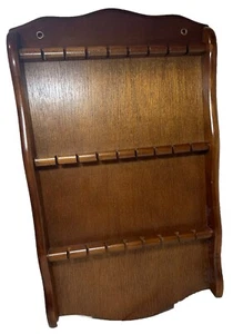 Wood Spoon Holder Display Rack 24 Spoons Made In Taiwan For Bards Gently Used - Picture 1 of 6
