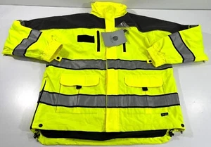 GERBER 4XLARGE ECLIPSE JACKET SHELL 70RX-L BBP RESISTANT COAT HIGH VIS YELLOW - Picture 1 of 3