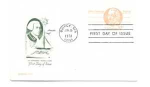 UY29 (10c + 10c) John Hancock scheda risposta, Artmaster, FDC - Foto 1 di 1