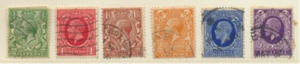 Great Britain Stamps Scott #159 To 164, Used, Short Set, Cat Around $15 - Picture 1 of 1