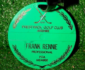 Vintage Prestwick Golf Club Bag Tag Open Birthplace Large - Picture 1 of 3