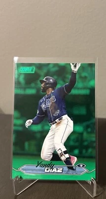 Yandy Diaz  2024 Topps Stadium Club - Green Foil - /199 #296 - Rays - Image 1 of 2