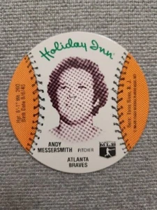 1977 MSA Holiday Inn Card/Disc Andy Messersmith - Picture 1 of 2
