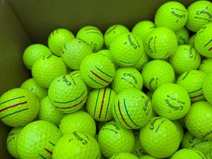 24 Callaway Yellow ERC Soft Triple Track 4A/5A Used Golf Balls - Picture 1 of 2