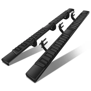 Fit 19-24 Ram 1500 Crew Cab 6" Black Aluminum Flat Side Step Bar Running Boards - Picture 1 of 8