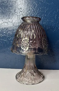 3 Stück Princess House Rosa Lila Kristall Kerzenhalter Irredescant Lichterkette Lampe - Bild 1 von 8