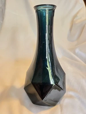 Jarrón vintage IKEA GENEROST verde esmeralda vidrio artístico facetado retiro escandinavo Foto 1 de 3