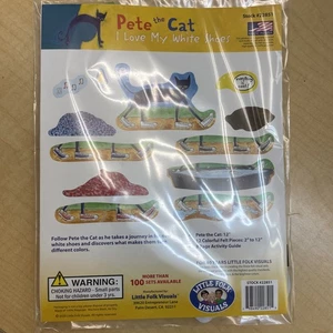 Pete die Katze Ich liebe meine weißen Schuhe vorgeschnitten Flanell Filz Brett Figuren 12 Stück - Bild 1 von 4