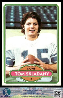 1980 Topps #463 Tom Skladany Detroit Lions 80TF - Image 1 of 2