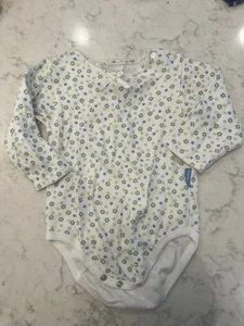 Vintage Osh Kosh B'gosh 12 mos floral one piece floral baby outfit VTG - Picture 1 of 3