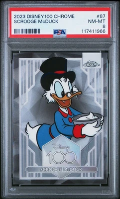2023 Topps Chrome Disney100 Scrooge Mcduck #87 PSA 8 - Image 1 of 2