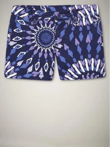 GAP New Seaside Tribal Blue Mosaic Medalion Mediterranean Shorts Girl 4 Regular - Picture 1 of 1