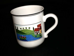 Taza Villeroy & Boch Design Naif Boaters Hecha en Luxemburgo diseño C - Imagen 1 de 3