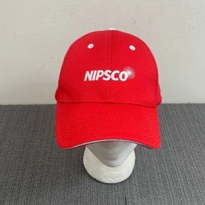 NIPSCO Baseball Hat Strapback Cap Mens OSFM Red White Jersey Mesh Indiana OTTO - Picture 1 of 11