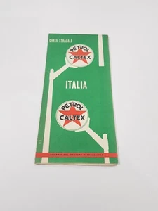 STRASSENKARTE ITALIEN PETROL CALTEX WERBUNG SELTEN - Bild 1 von 4