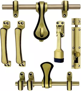 Juego de herrajes de montaje de puerta simple y doble de aluminio de 10 pulga... - Imagen 1 de 11