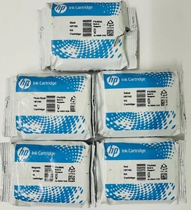New Genuine HP 745 Black Color Set of 5 Ink Cartridges 69ml - Picture 1 of 2