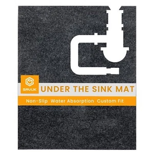 24"×24" Under Sink Mat for Kitchen Cabinet Absorbent Sink Drip Protector Tray - Picture 1 of 7
