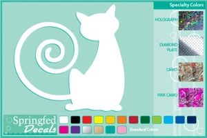 CAT SILHOUETTE cut vinyl decal #1 car truck window Cat stickers - Imagen 1 de 1