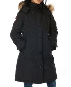 Canada Weather Essentials Long Parka in Black, Size Large - Picture 1 of 6