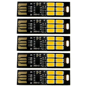 5x 6-LED USB Portable Keychain Lamp W/ Touch Dimming 1W 3200K Warm Light - Picture 1 of 8