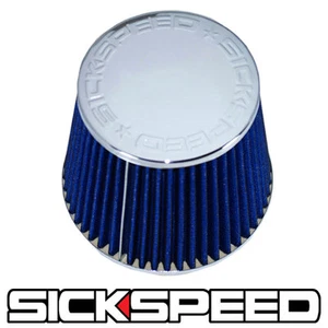 BLUE 3 INCH CONICAL FILTER FOR COLD/RAM ENGINE AIR INTAKE VELOCITY STACK 3" - Picture 1 of 1