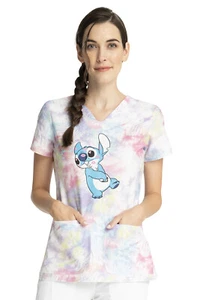 Lilo and Stitch Cherokee Scrubs Tooniforms Disney V Neck Top TF772 LHSM - Picture 1 of 6