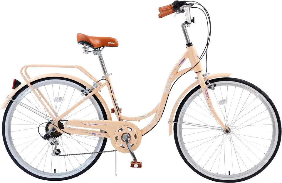 Bicicleta Cruiser para Adultos de 26 Pulgadas Marco de Acero Bicicleta Cith Bicicleta para Damas Foto 1 de 4