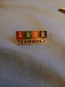 Pin de trabajo en equipo vintage - Imagen 1 de 3