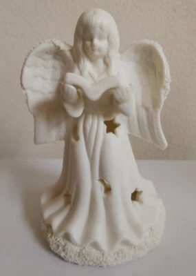 "АНГЕЛ" Свеча Молящийся Ангел Звезда Вырезы Светильник Чайный Светильник 6" Рождество - Изображение 1 из 2