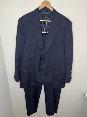 VINTAGE Brooks Brothers Suit Men 43R Blue Golden Fleece Makers Wool 2-Piece - Image 1 of 4