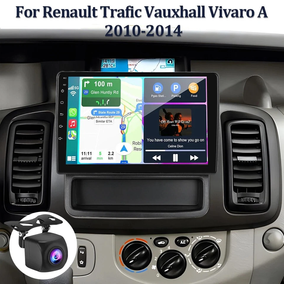 CarPlay 2+64G Android 14 Car Stereo Radio GPS FM For Vauxhall Vivaro A 2010-2014 Foto 1 de 4