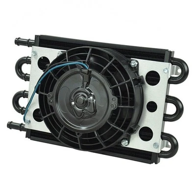 Derale 6 Pass Econo-Cool Remote Cooler 400 CFM 1/2" Barb Inlets 7" Tornado Fan Foto 1 de 4