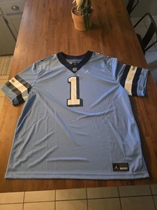 Mens Air Jordan Team Tar Heels North Carolina #1 V-neck Jersey Shirt XXL Rare - Picture 1 of 4