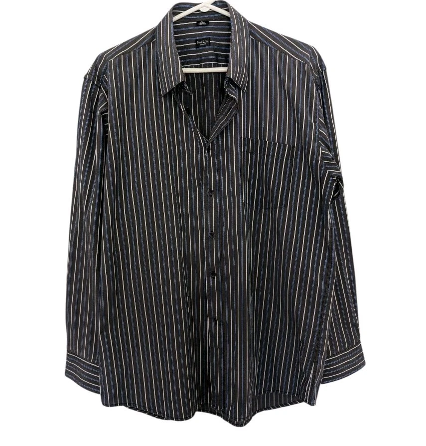 Camisa de vestir Paul Smith London para hombre a rayas carbón manga larga talla 17 Foto 1 de 4