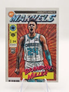 2023-2024 Brandon Miller NBA Panini Premium Stock Net Marvels! RC Hornets - Picture 1 of 2