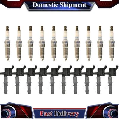 20X NGK Standard Ignition Ignition Coil Spark Plug For 2008 Ford F53 - Image 1 of 4