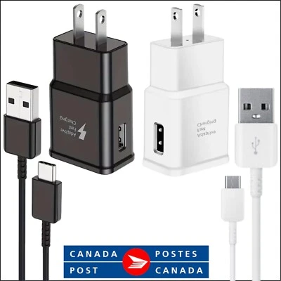USB Fast Charger Wall Plug Adapter Type C Cable For Samsung S22 S10 A52 A53 A33 - Image 1 of 4