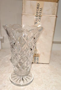 Vintage Waterford cut crystal Vase 10" fluted - Picture 1 of 9
