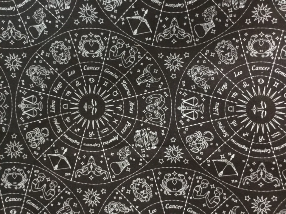 MODA Starry Sky 1 YD x 44” 100% Cotton Zodiac Fabric Dark Blue Night Mystic - Image 1 of 1