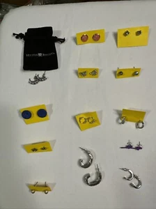 13 Pair Lot Pierced Earrings Mixed Lot Stud Post Genuine Amethyst Jewelry READ - Imagen 1 de 14