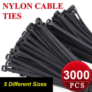100 Nylon Ataduras De Cables Amarra Envolturas fuerte plástico grueso largo 250mm X 4.8mm Reino Unido 