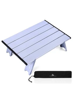 Ultralight Compact Mini Beach Picnic Folding Alu. Table with Carry Bag Two Si... - Picture 1 of 9